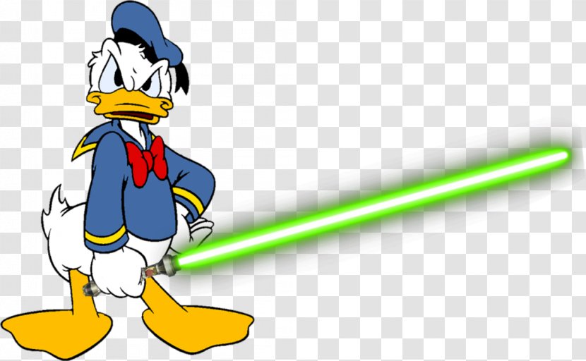 Donald Duck Lightsaber Daffy Clip Art - Technology Transparent PNG