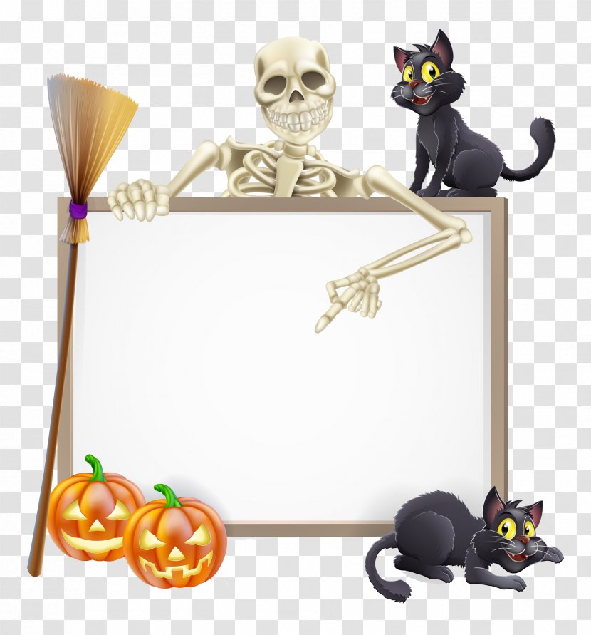 Halloween Royalty-free Illustration - Royaltyfree - White Bones Refers To The Box Transparent PNG