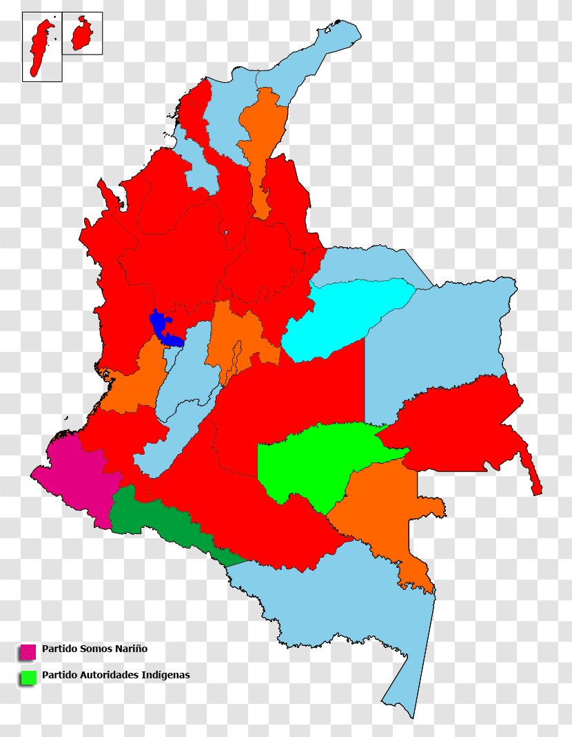 Colombian Presidential Election, 2018 Parliamentary 2014 2006 - Election - Map Transparent PNG