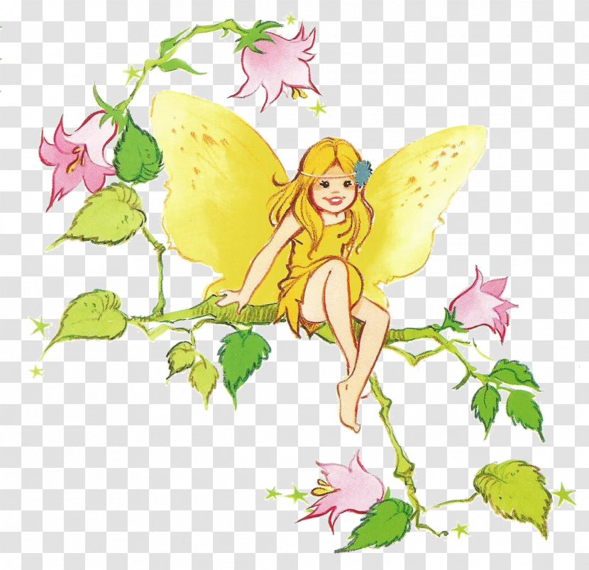 Flutterbye Flying Flower Fairy Doll Child Room Clip Art - Petal Transparent PNG