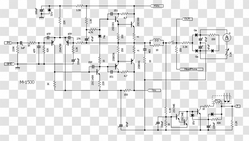 Audio Power Amplifier Schematic Circuit Diagram Electrical Network - Tree - Frame Transparent PNG
