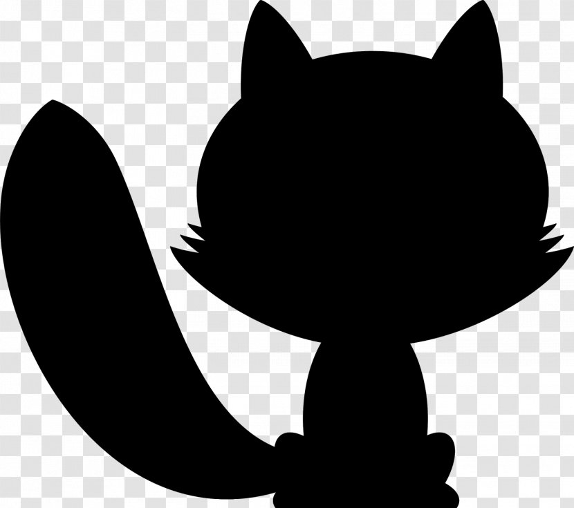 Whiskers Cat Black & White - Snout - M Clip Art Silhouette Transparent PNG