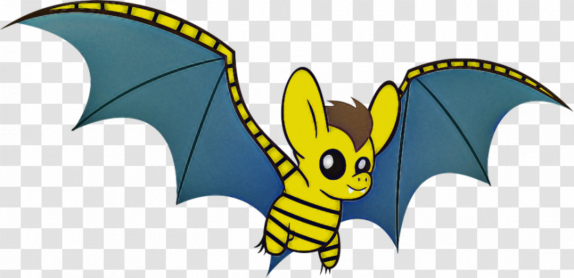 Cartoon Yellow Bat Wing Animal Figure Transparent PNG