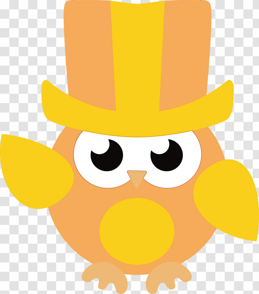 Birds Cartoon Yellow Character Hat Transparent PNG
