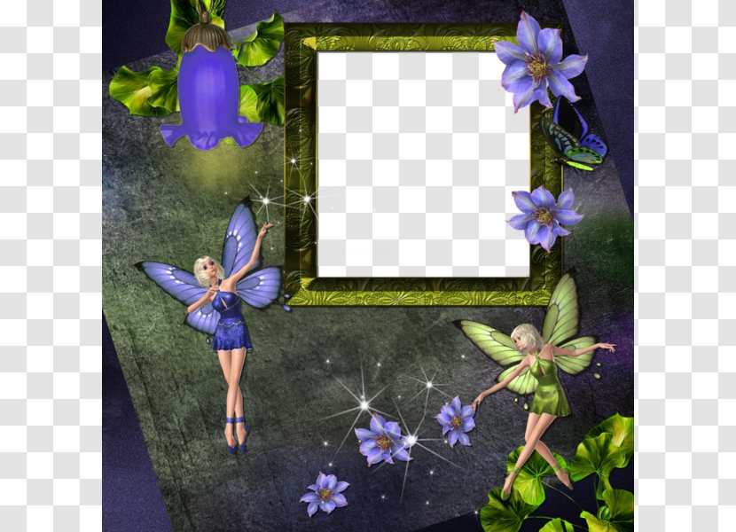 Fairy Elf - Picture Frame - Purple Butterfly Wall Border Transparent PNG
