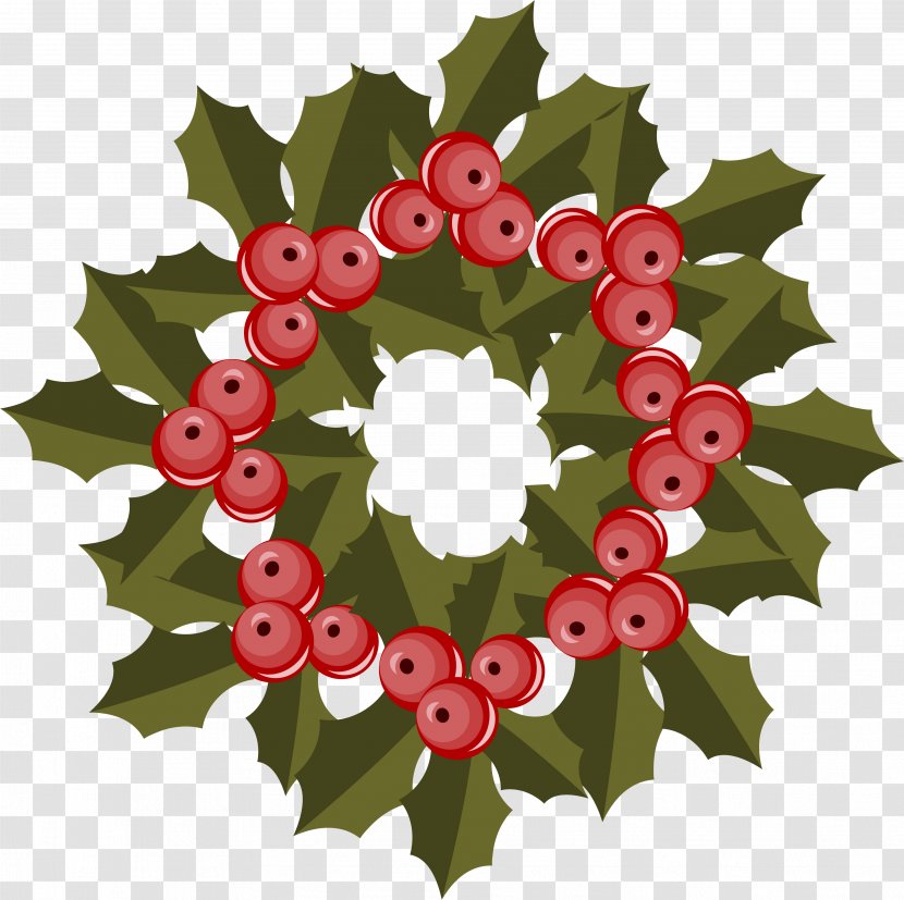 Floral Design Christmas Ornament Wreath Aquifoliales - Decoration - Picture Material Transparent PNG