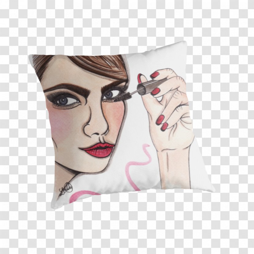 Throw Pillows Cushion Textile Rectangle - Cara Delevingne Transparent PNG