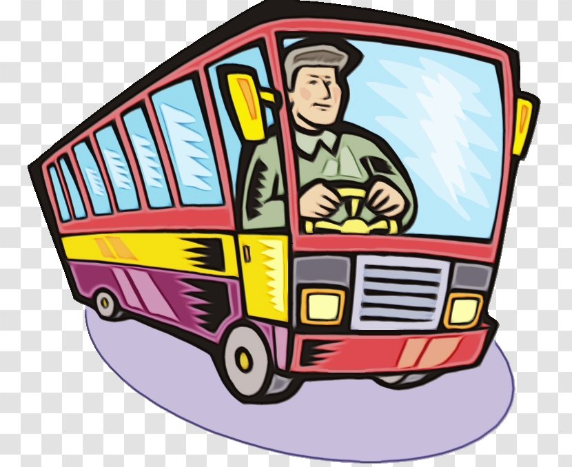 Travel Art - Truck Driver - Public Transport Bus Transparent PNG