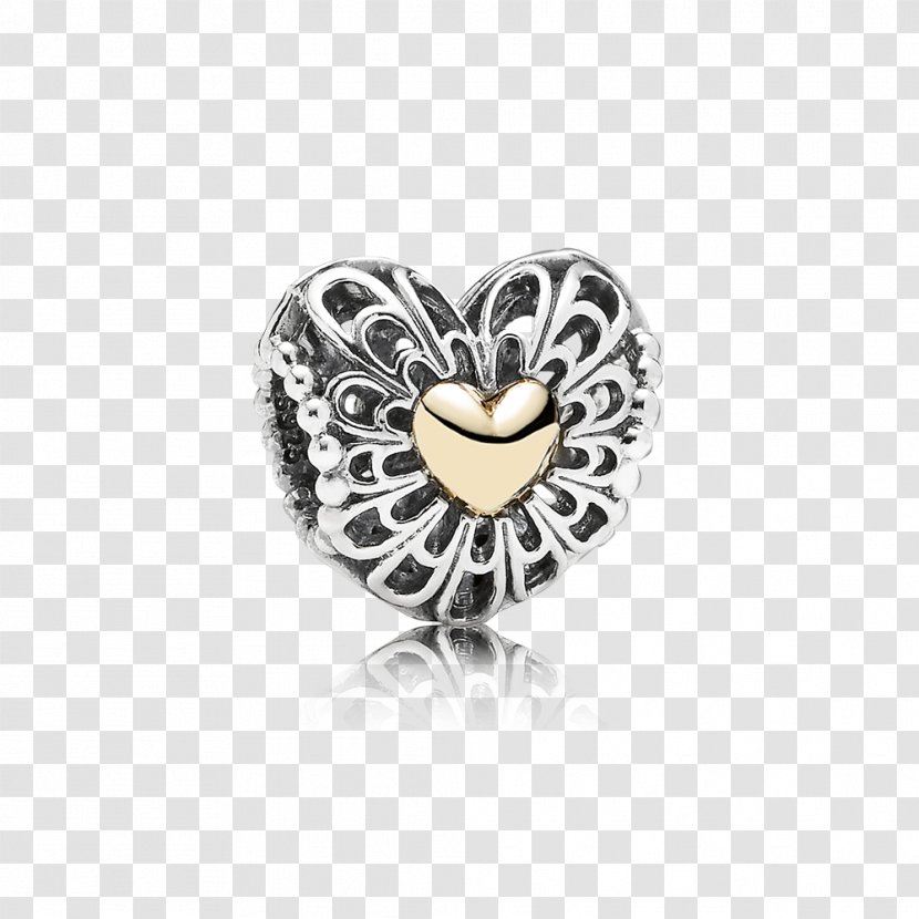 Earring Pandora Charm Bracelet Gold Jewellery - Heart Transparent PNG