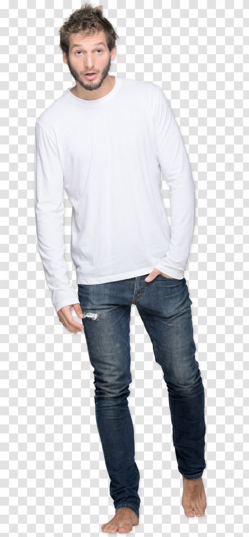 Fermín Tangüis Jeans Long-sleeved T-shirt - Clothing Transparent PNG