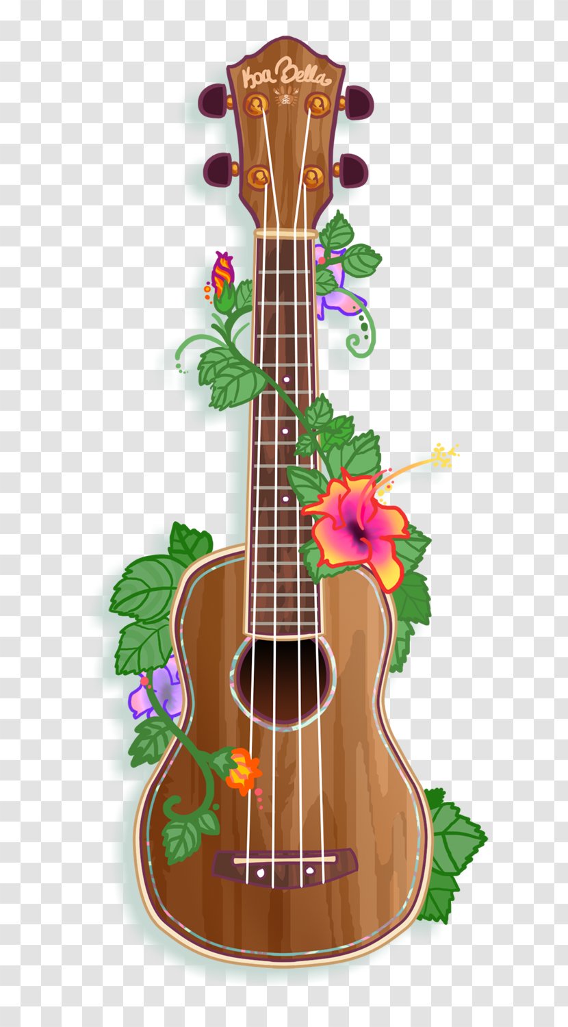 Hawaii Ukulele Acoustic Guitar Musical Instruments - Flower Transparent PNG