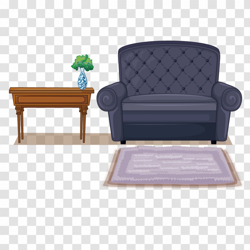 Couch Chair Living Room Fauteuil - Vector Armchair Transparent PNG