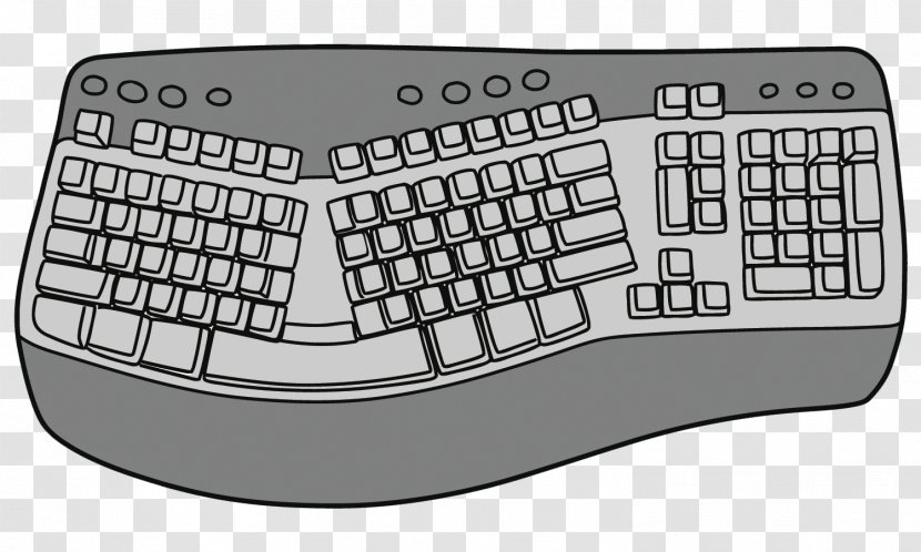 Computer Keyboard Space Bar - Technology - Vector Cartoon Transparent PNG