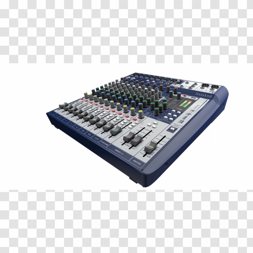 Audio Mixers Soundcraft Signature 12 MTK Analog Signal - Silhouette - Mixing Consol Transparent PNG