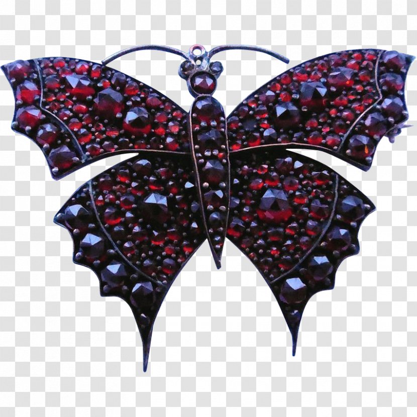 Monarch Butterfly Tie Pin Jewellery Cubic Zirconia Garnet - Moths And Butterflies Transparent PNG