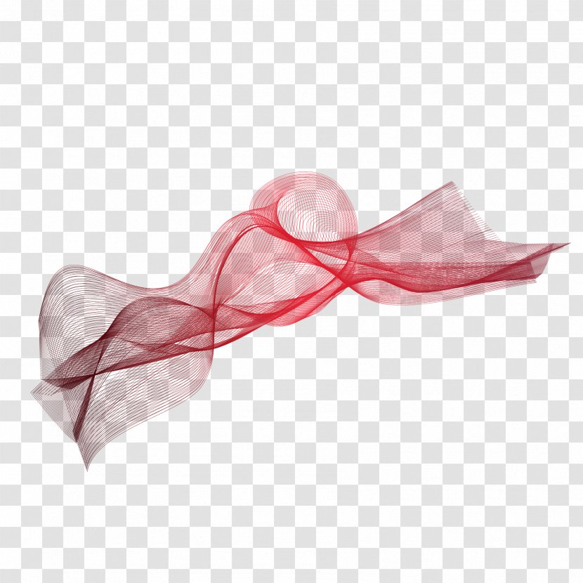 Line Red Euclidean Vector - Magenta - Wavy Transparent PNG