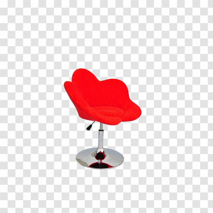 Chair Ottoman Couch Seat - Red Transparent PNG