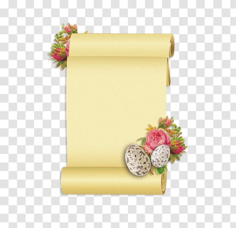 Paper Book Parchment Scroll - Flower - Vintage Transparent PNG