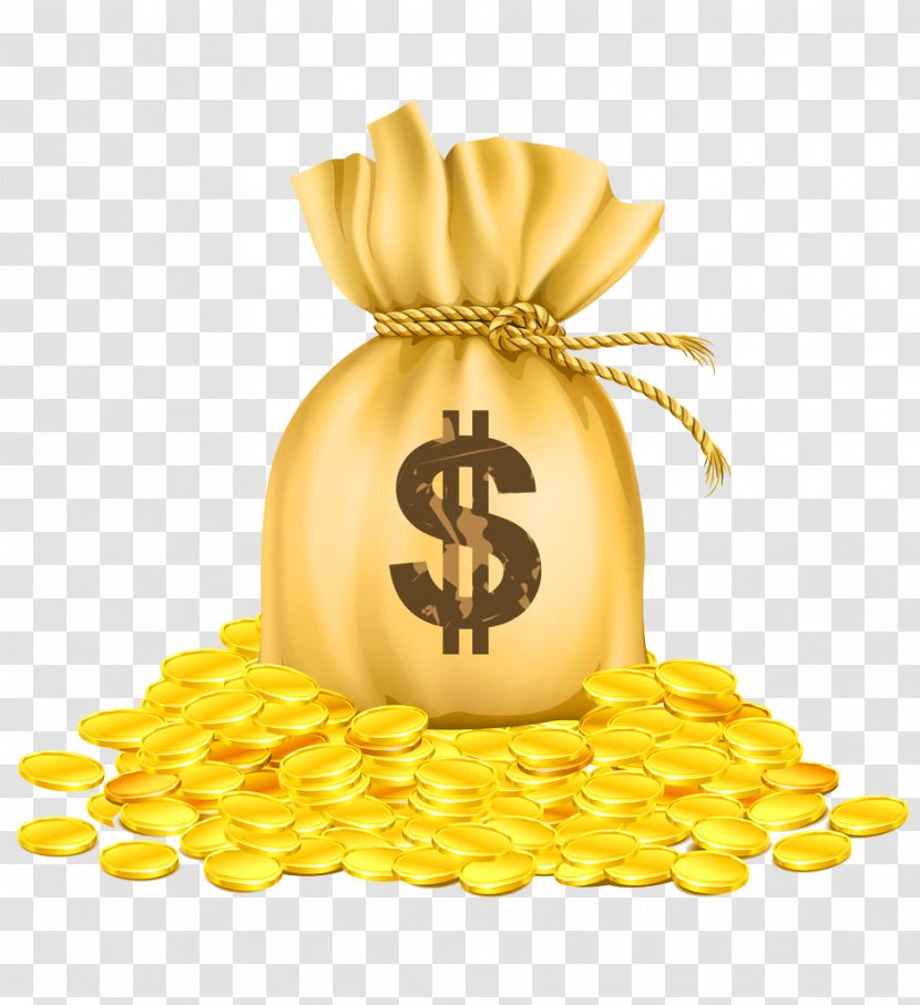 Coin Money Icon - Gold Purse Pattern Transparent PNG