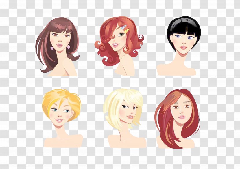 Hairstyle Face Hairdresser Bangs - Flower - Ms. Hair Series Transparent PNG