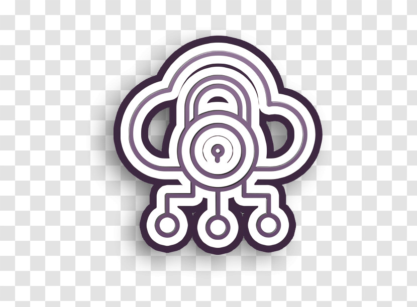Cyber Icon Cloud Icon Safe Icon Transparent PNG