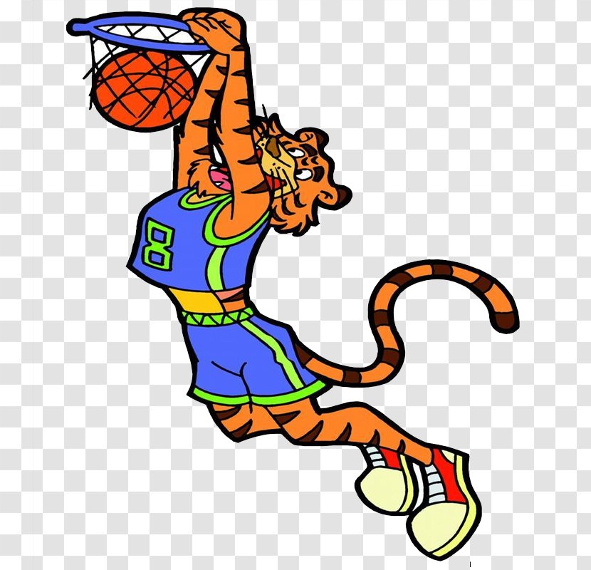 Bengal Tiger Siberian South China Slam Dunk - Basketball Transparent PNG