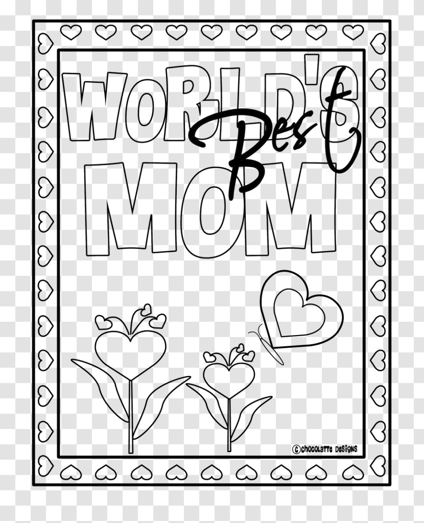 Coloring Book Mother's Day Child - Flower Transparent PNG