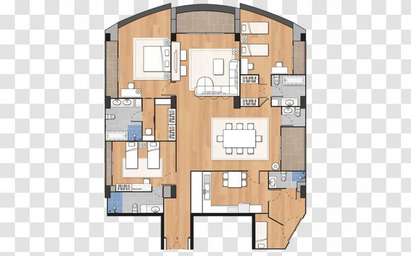Floor Plan Property Square - Elevation - Angle Transparent PNG