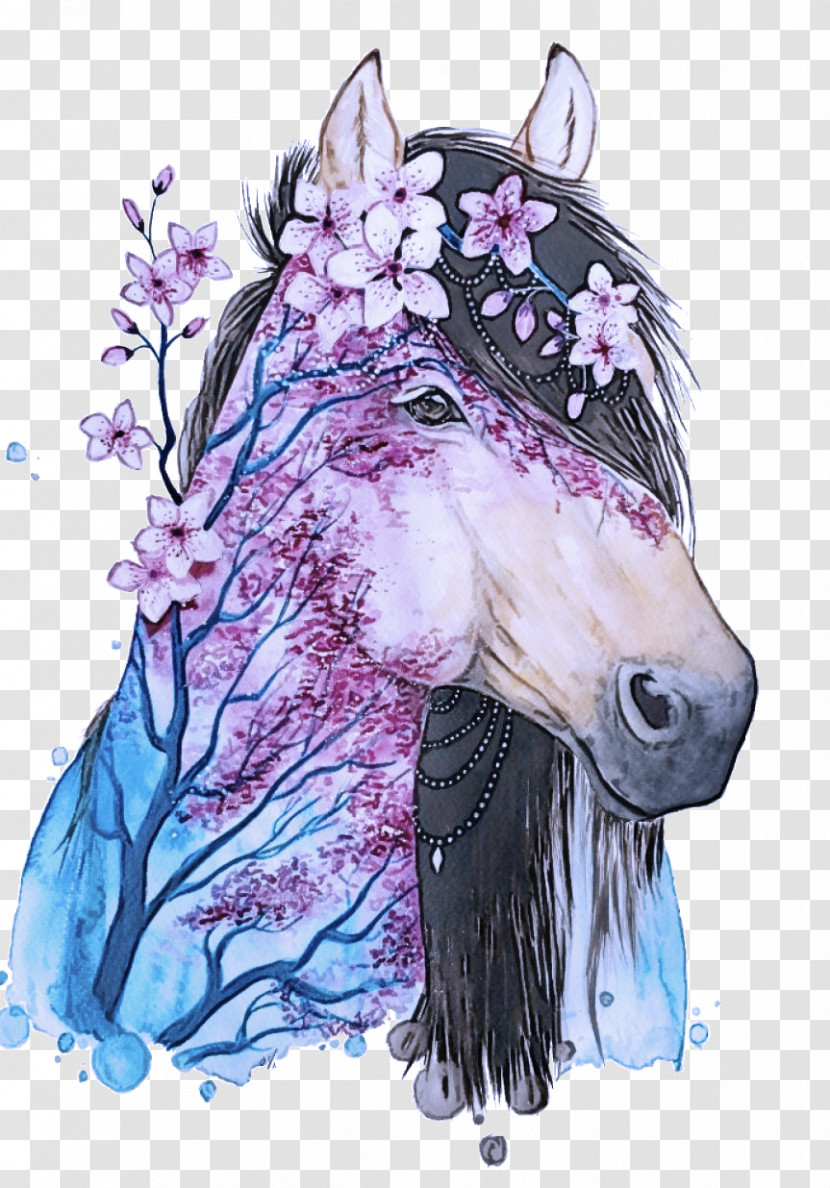 Horse Mane Pony Watercolor Paint Snout Transparent PNG