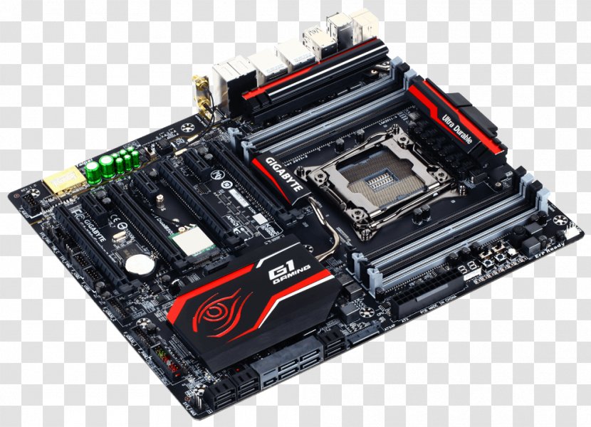 Motherboard Central Processing Unit Computer Hardware Intel X99 Gigabyte Technology - Electronic Component - Tekno Transparent PNG