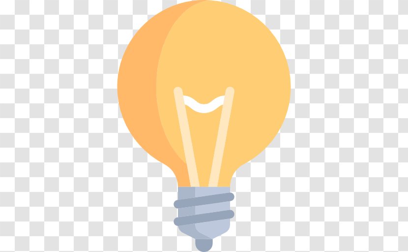 Incandescent Light Bulb Electricity - Orange Transparent PNG