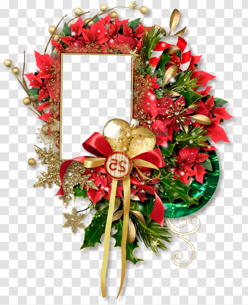 Christmas Frame Border Decor - Flower - Ornament Interior Design Transparent PNG
