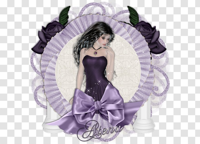 Rose Family Figurine - Lavender Transparent PNG