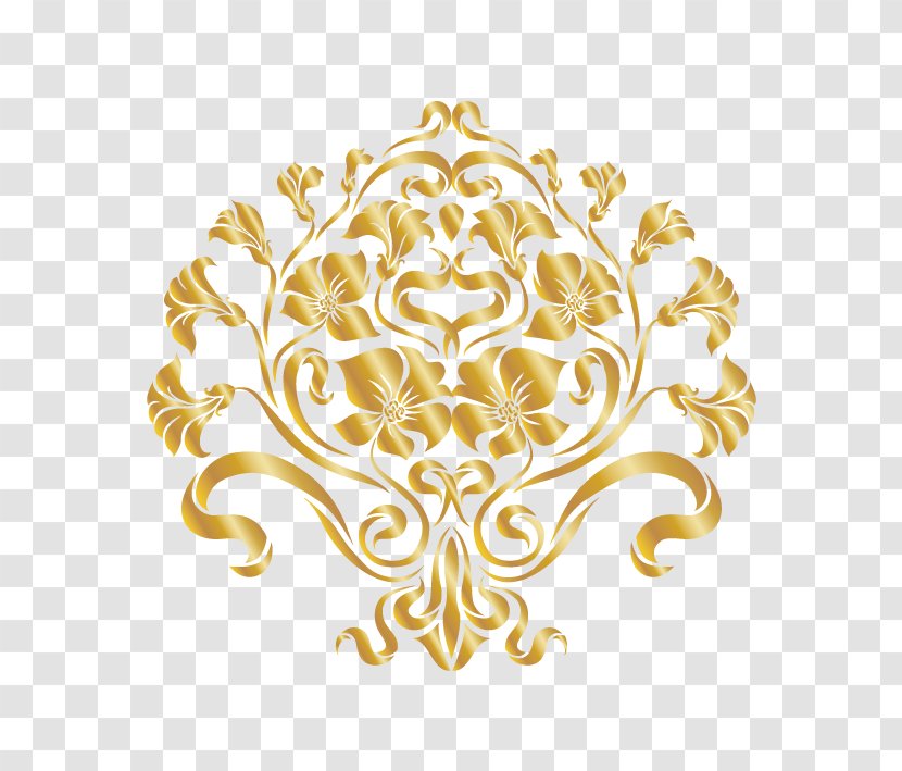 Ornament Arabesque Decorative Arts Pattern - Shutterstock - Gold Transparent PNG