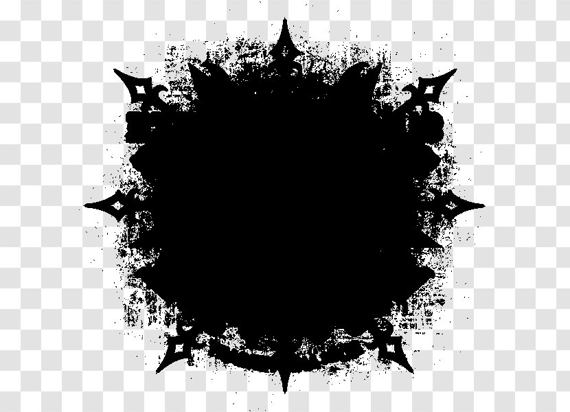 Circle Leaf - Black White M - Symmetry Symbol Transparent PNG