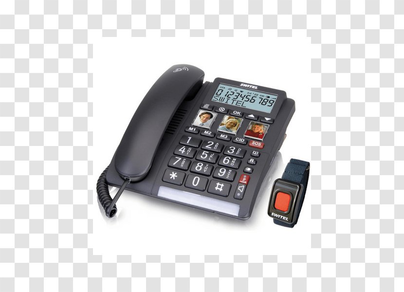 Cordless Telephone Corded Big Button Switel TF 560 Hands-free Mobile Phones Home & Business - Dialling - Fixe Transparent PNG