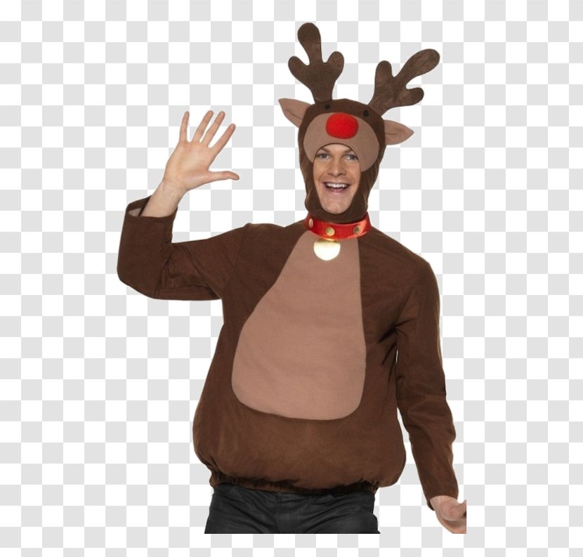 Reindeer Costume Party Santa Claus T-shirt - Deer Transparent PNG