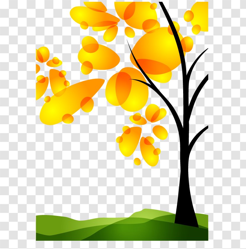 Tree Autumn Euclidean Vector - Flora - Creative Trees Transparent PNG