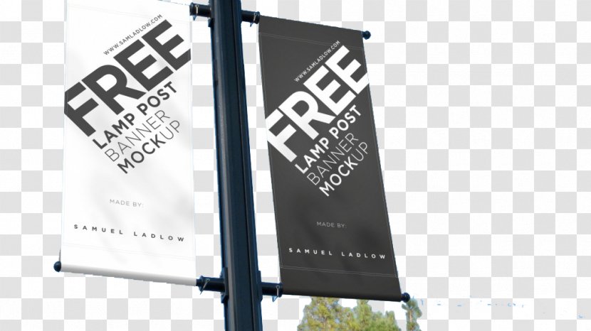 Mockup Banner Advertising Street Light - Signage - Outdoor Flags Road Transparent PNG