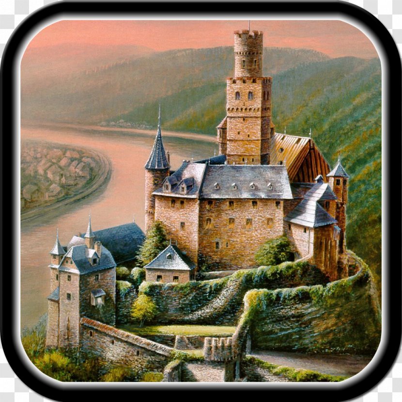 Castle Oil Painting Medieval Art Transparent PNG