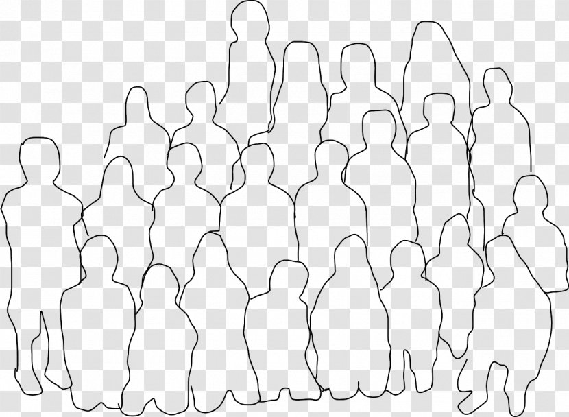 Drawing Clip Art - Silhouette - Group Of People Transparent PNG