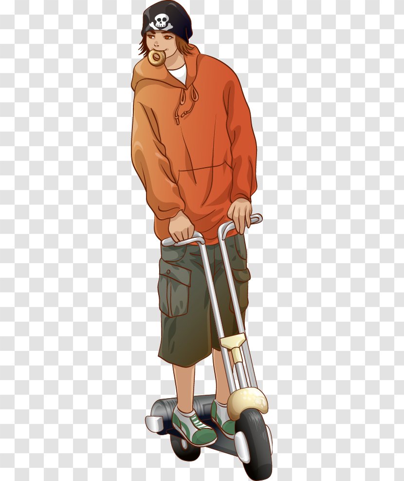 Scooter Vespa Bicycle - Baseball Equipment - Teenager Vector Material Transparent PNG