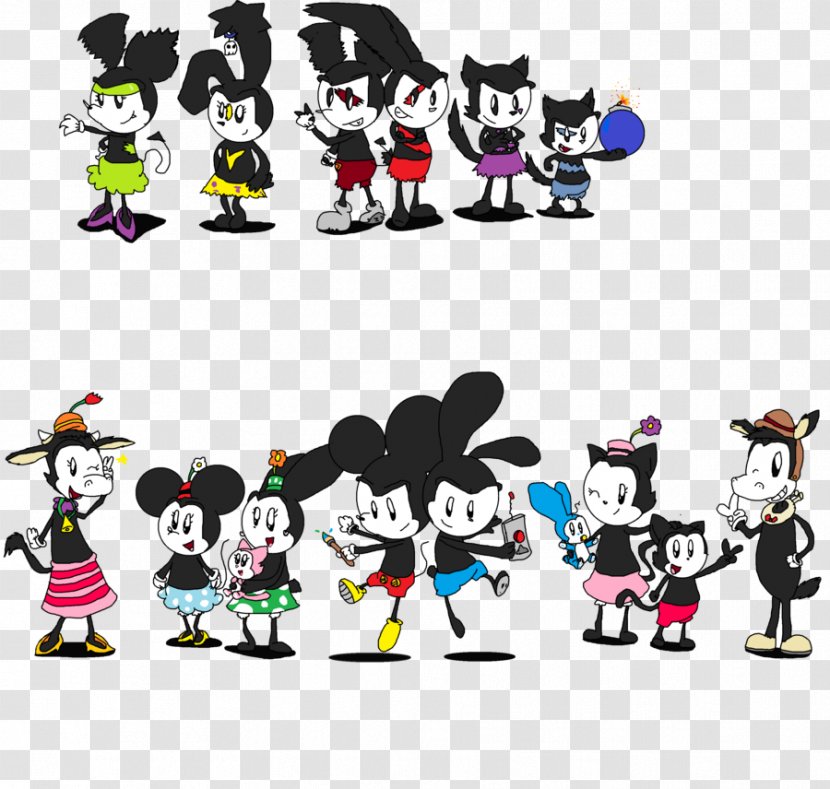 Oswald The Lucky Rabbit Mickey Mouse Good And Evil Art Clarabelle Cow Transparent PNG