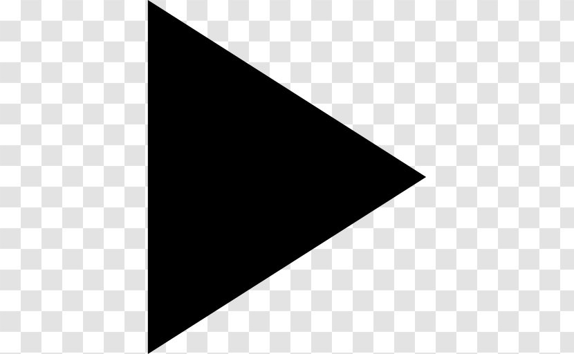 Arrow - Youtube Play Button - Black And White Transparent PNG