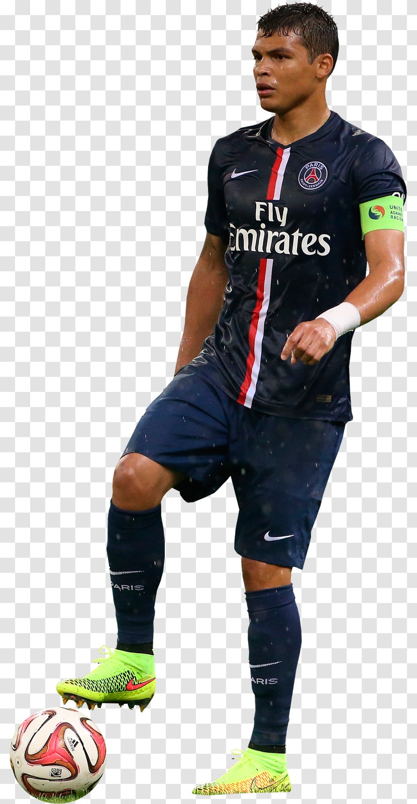 T-shirt Team Sport Paris Saint-Germain F.C. ユニフォーム - Jersey - Thiago Silva Transparent PNG