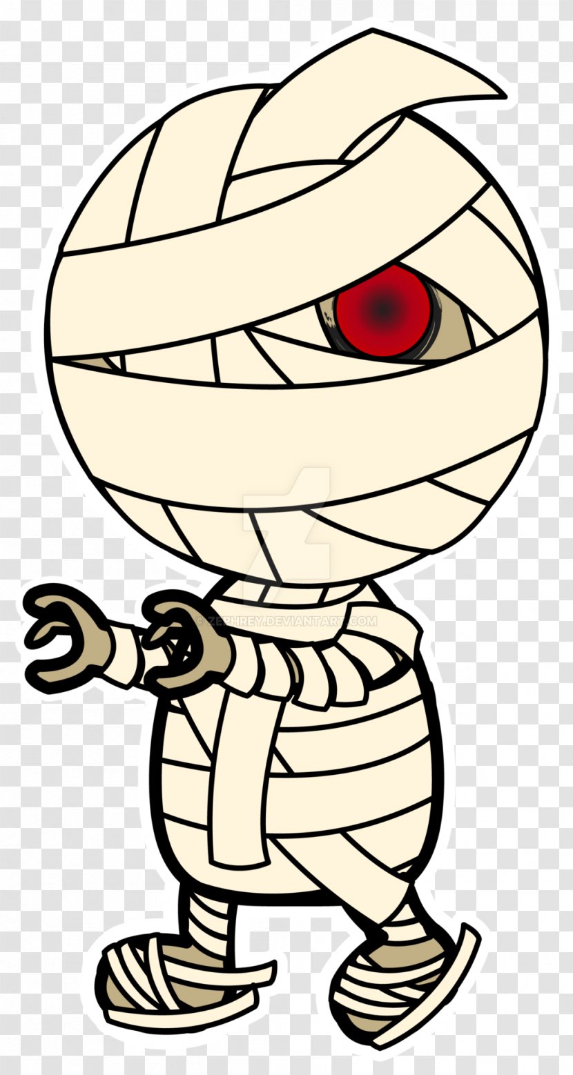 Line Art Human Behavior Cartoon Clip - Character - The Mummy Transparent PNG