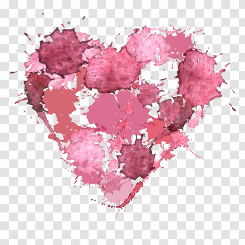 Pink Heart Love Font Magenta Transparent PNG