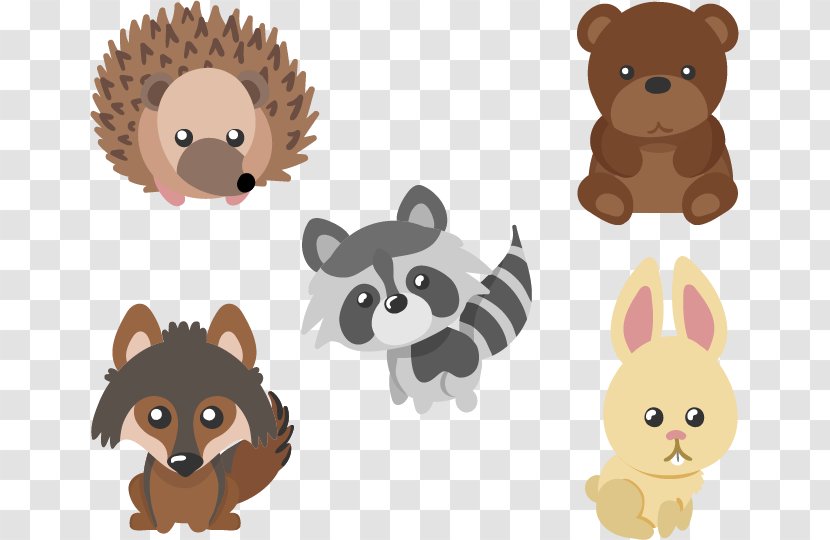 Cat Hedgehog The Life Cycle Of A Raccoon Animal - Tree - 5 Cute Forest Critters Figure Transparent PNG