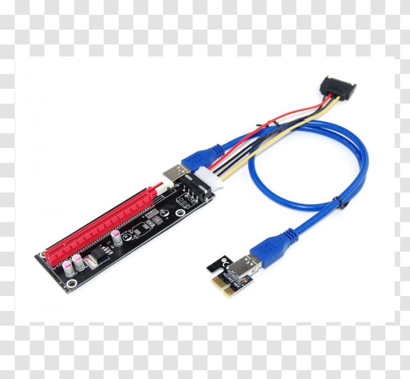 Graphics Cards & Video Adapters Riser Card PCI Express Conventional USB 3.0 - Electrical Cable Transparent PNG