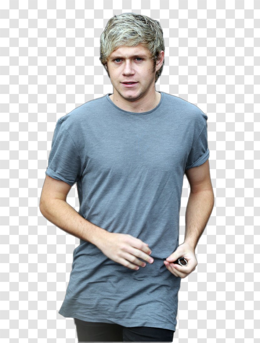 T-shirt Sleeve Neck - Blue - Niall Horan Transparent PNG